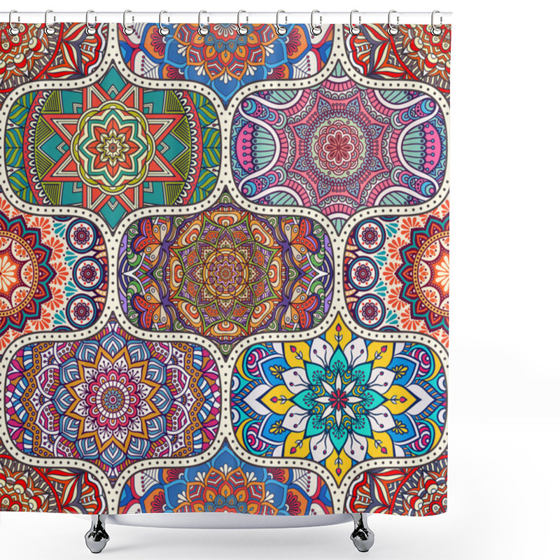 Personality  Ethnic Floral Seamless Pattern Shower Curtains