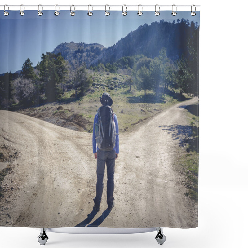 Personality  Man With Two Different Ways Shower Curtains