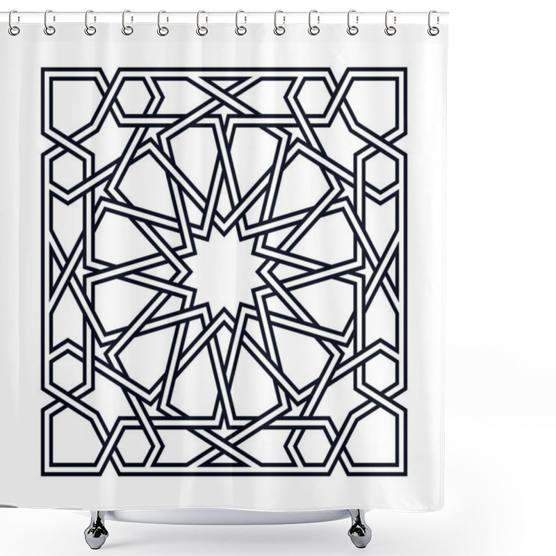 Personality  Islamic Twelvefold Traditional Rosette Shower Curtains