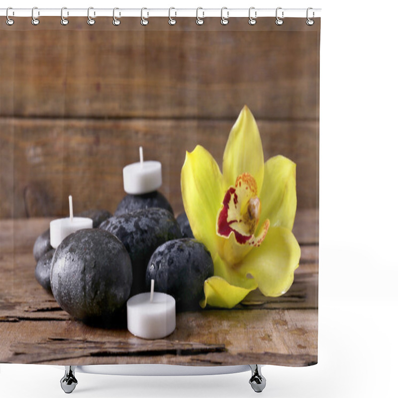 Personality  Spa Still Life With Stones Shower Curtains