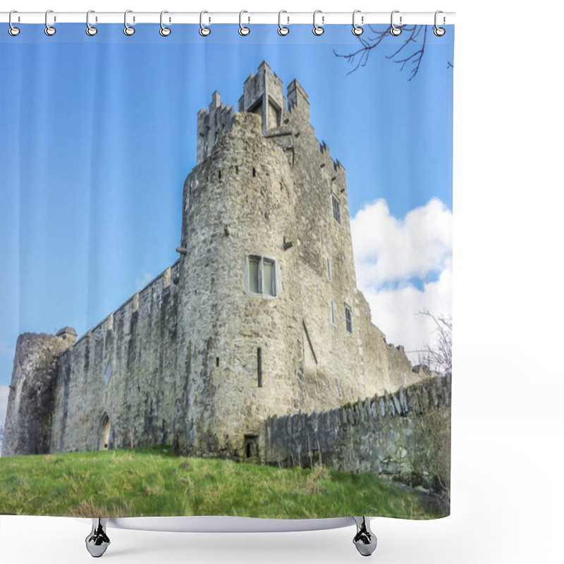 Personality  Old Ruined Castle On The Lake Shower Curtains