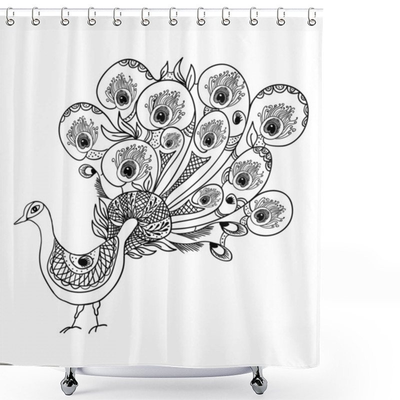 Personality  Ornamental Peacock Shower Curtains