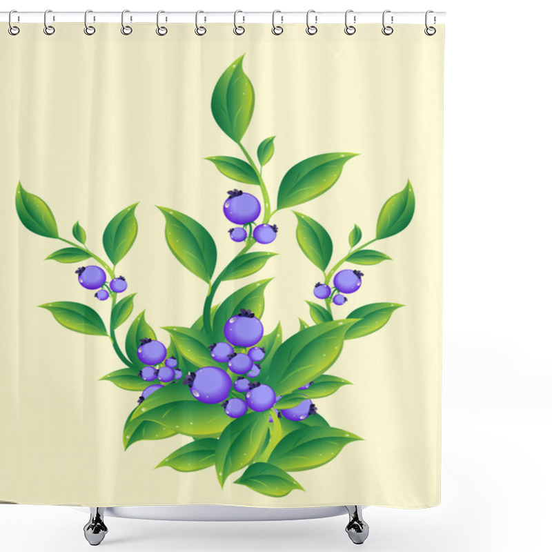 Personality  Illustration Of The Berries Shower Curtains