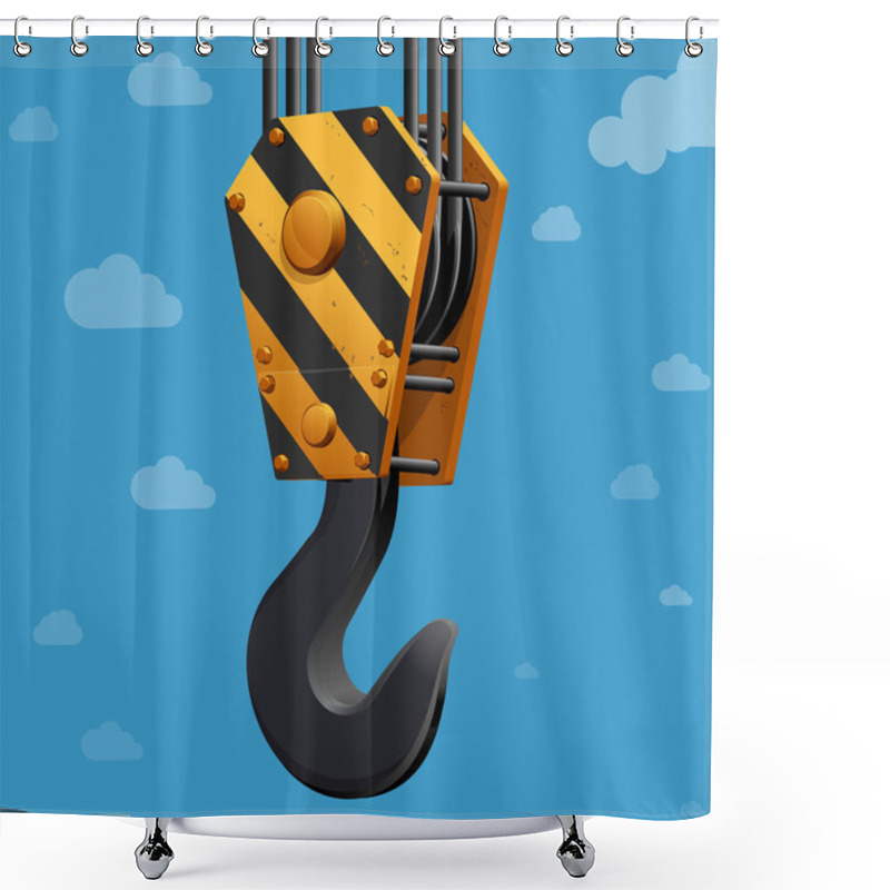 Personality  Construction Crane Hook Shower Curtains