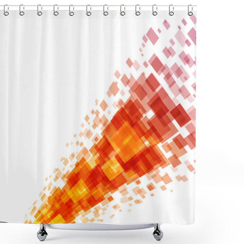 Personality  Abstract Geometric Squares Lines Vector Background. Shower Curtains