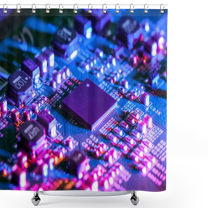 Personality  Circuit Board Shower Curtains