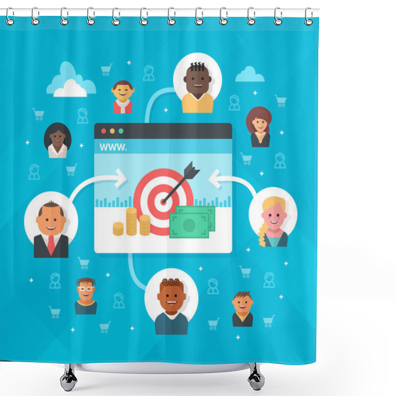 Personality  Attracting Customers To Website Shower Curtains