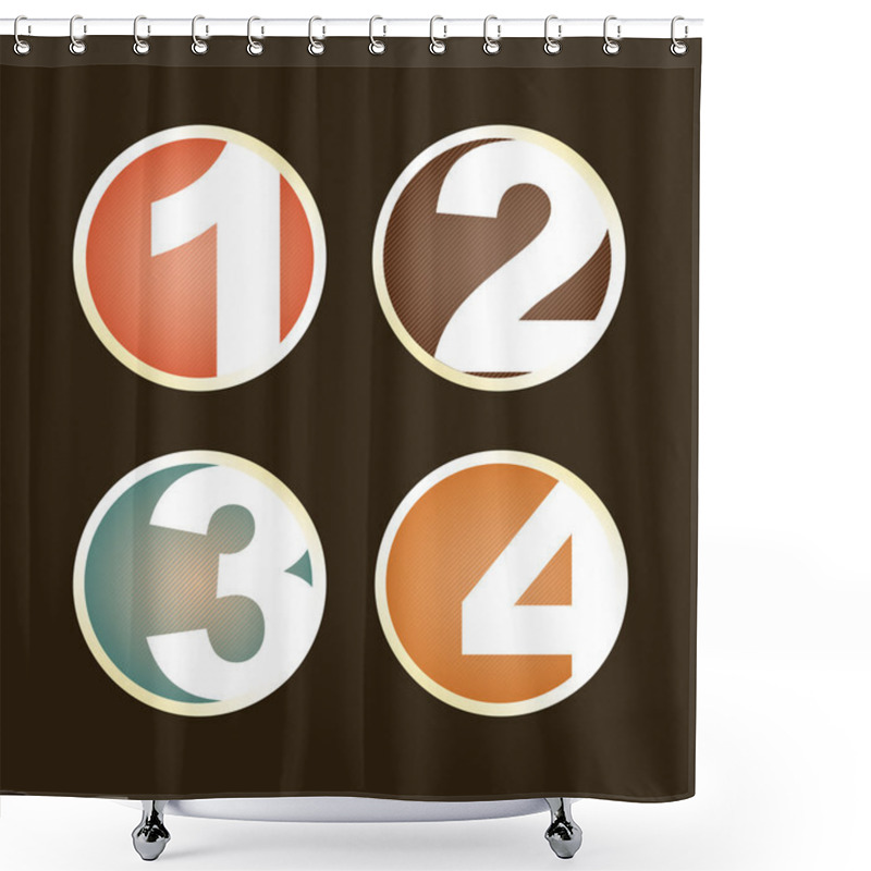 Personality  Numbers Design Shower Curtains