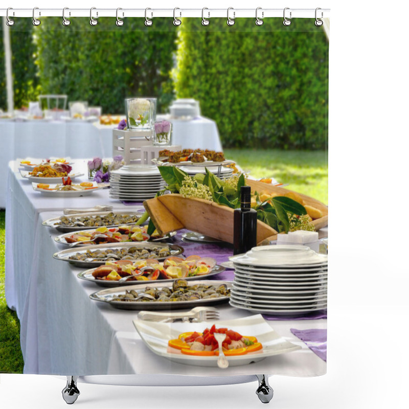 Personality  Outdoor banquet shower curtains