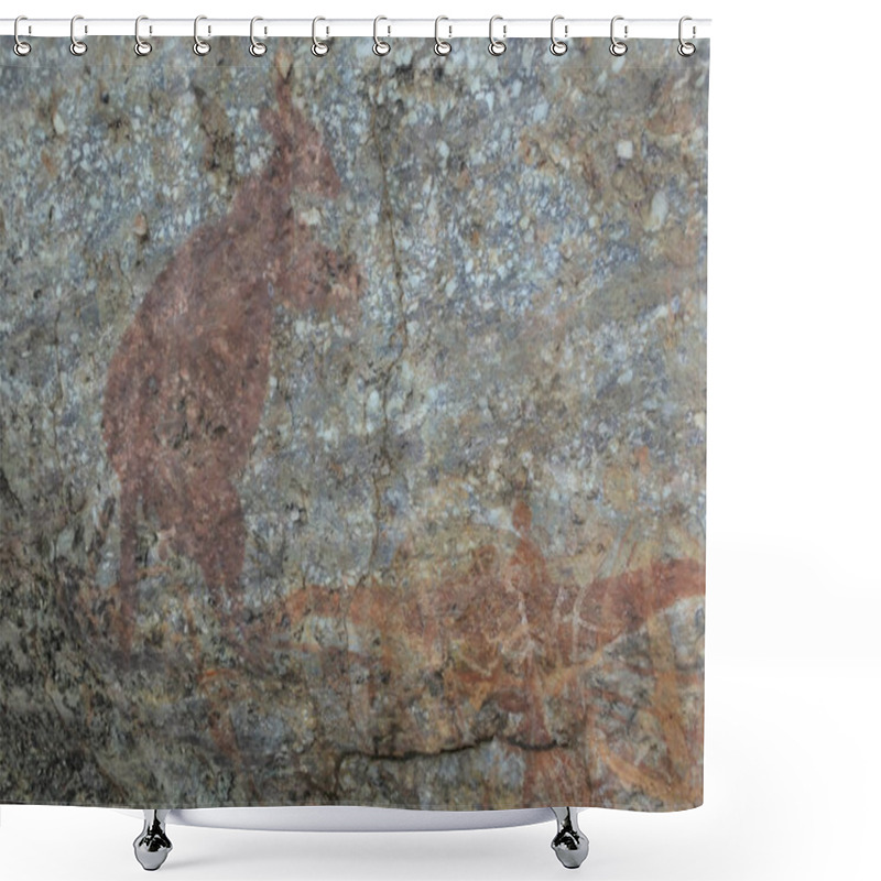 Personality  Aboriginal Rock Paintings In Kakadu National Park Northern Terri Shower Curtains