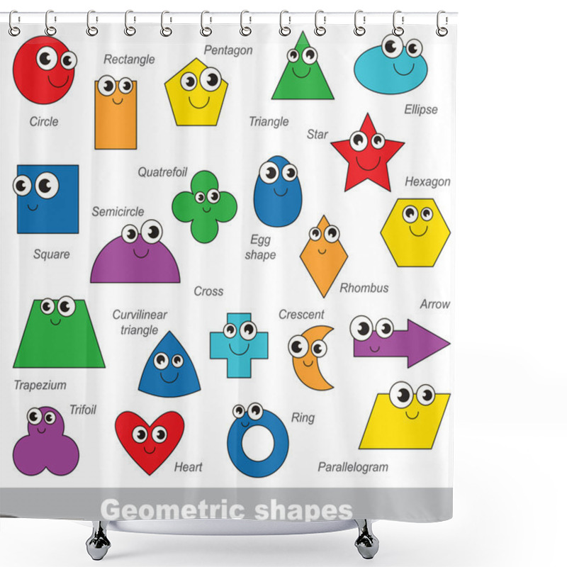 Personality  Geometric Shapes Set. Shower Curtains