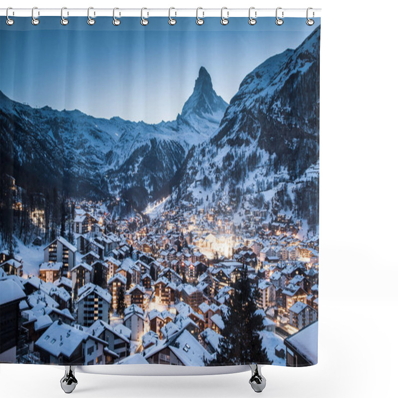 Personality  Amazing View Of Matterhorn Peak From Zermatt Shower Curtains