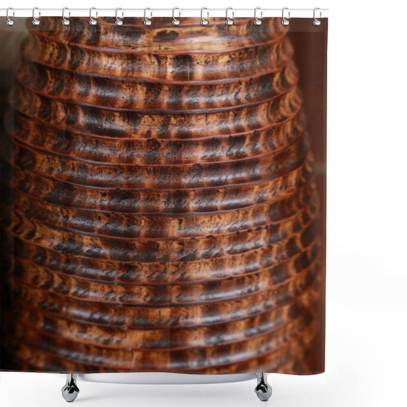 Personality  Handcrafted Coconut Shell Vase - Textures Shower Curtains