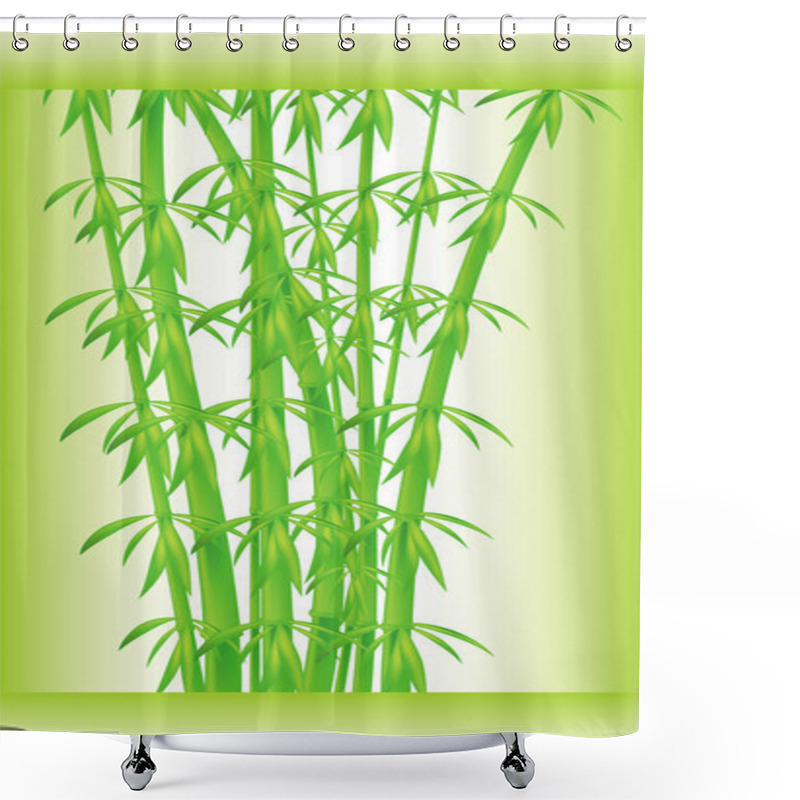 Personality  Stalks And Bamboo Leaves Shower Curtains