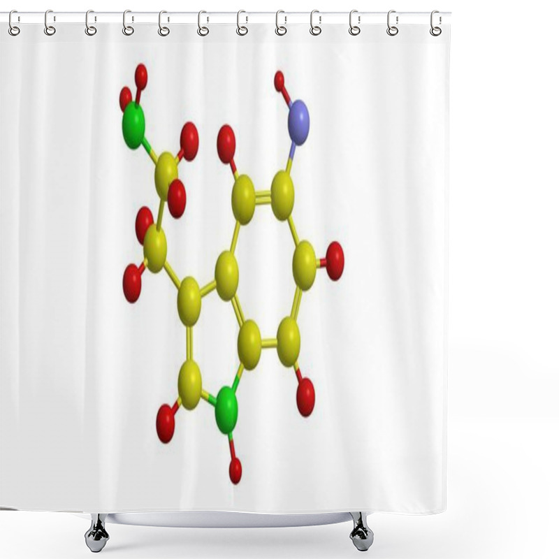 Personality  Molecular Structure Of Serotonin Shower Curtains