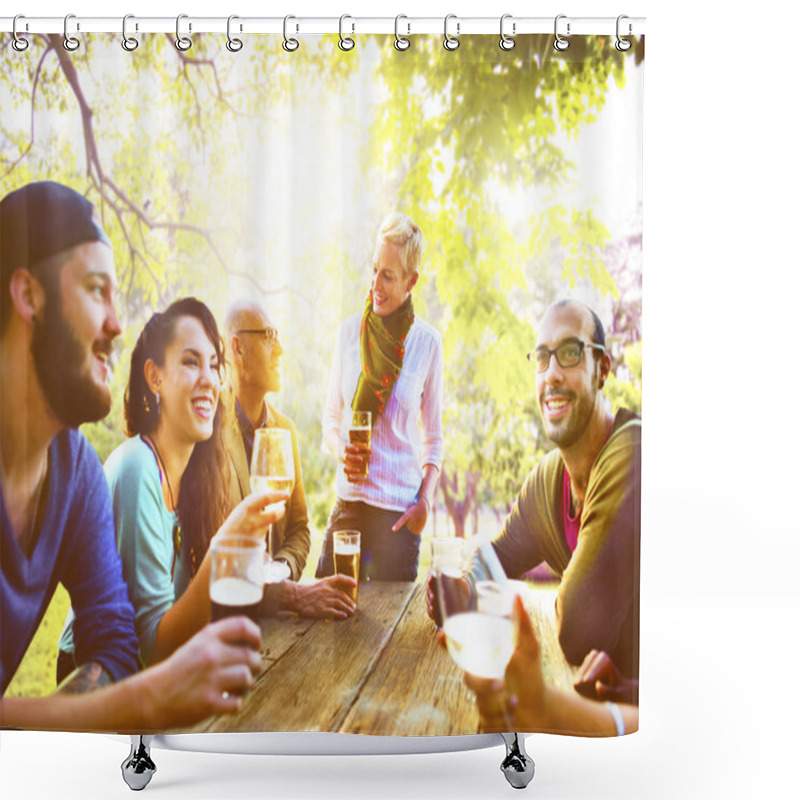 Personality  Friends Hanging Out Together Shower Curtains