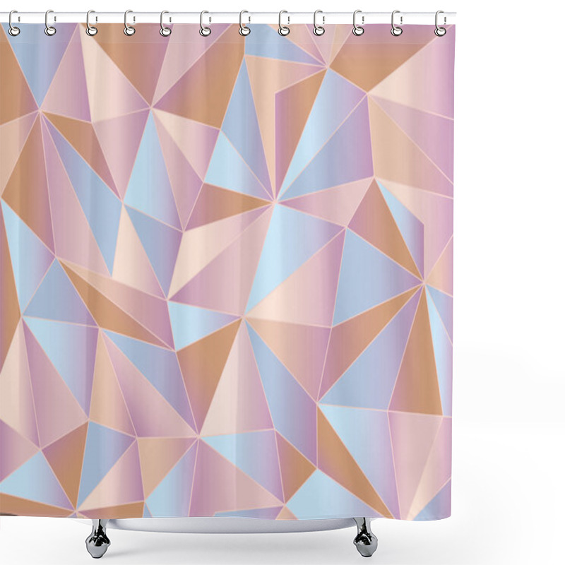 Personality  Abstract Pink Triangles 3d Background Shower Curtains