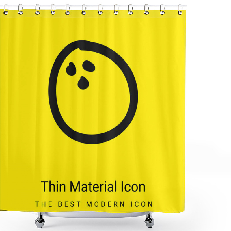 Personality  Ball Beach Entertainment Hand Drawn Toy Minimal Bright Yellow Material Icon Shower Curtains