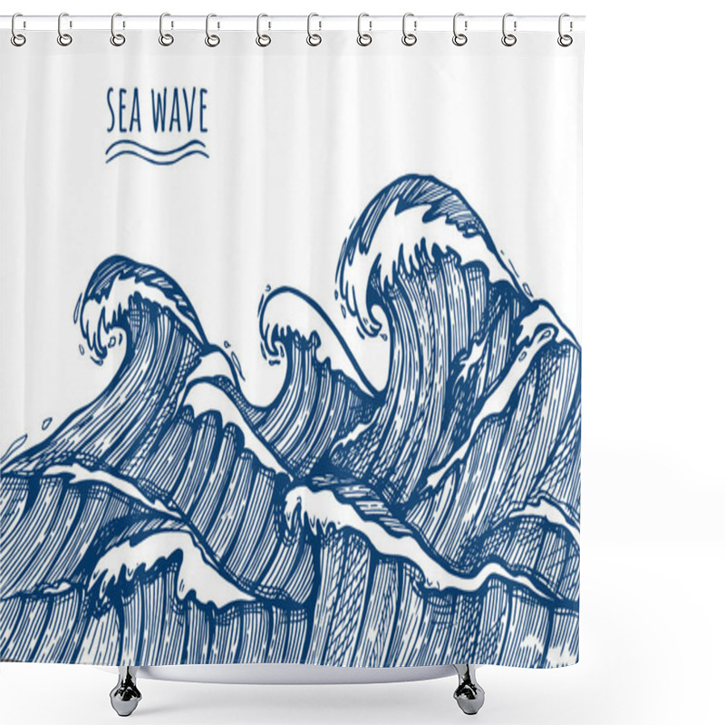 Personality  Chopping Sea In Oriental Style Shower Curtains