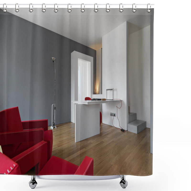 Personality  Interior View Of A Modern Living Room  Shower Curtains