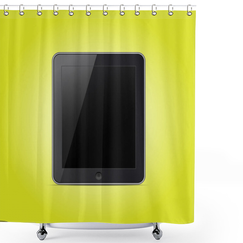 Personality  Tablet Pc Computer. Vector  Illustration  Shower Curtains