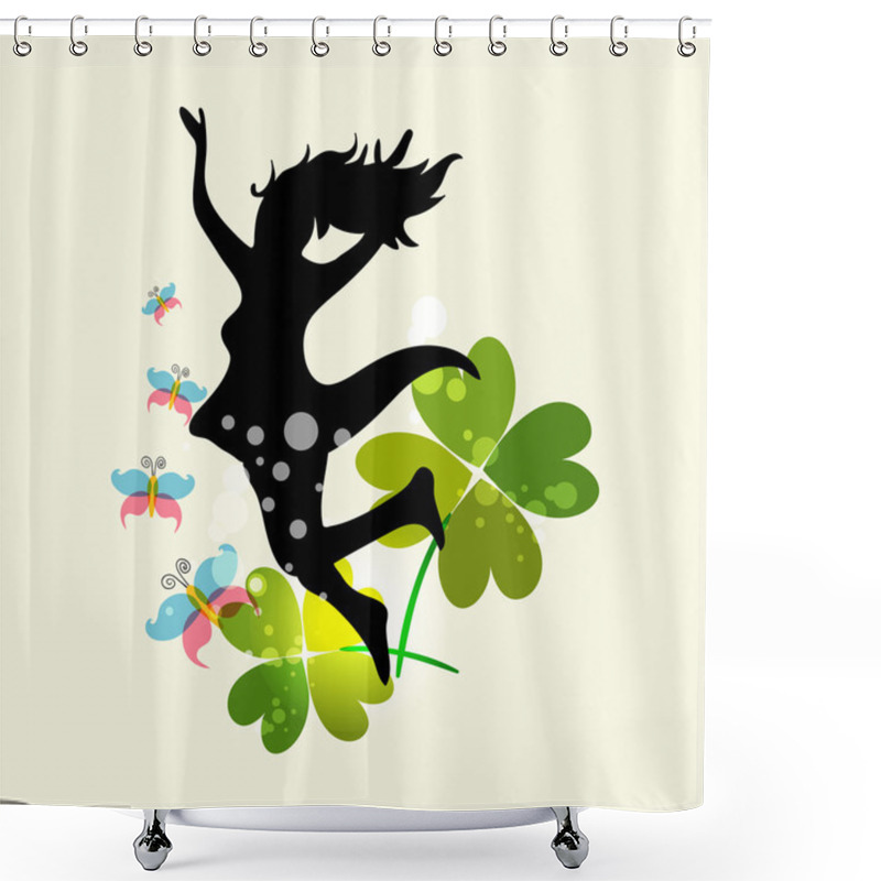 Personality  Spring Woman Freedom Shower Curtains