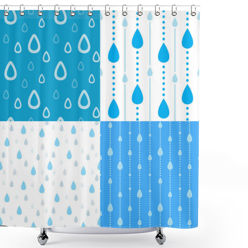 Personality  Rain Drops Backgrounds Shower Curtains