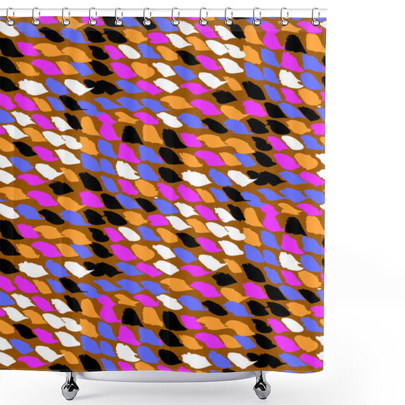 Personality  Pattern With Small Brushed Dots Shower Curtains