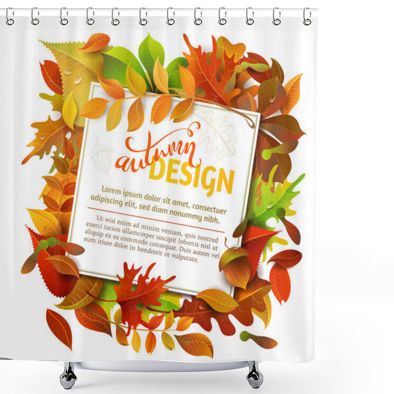 Personality  Bright Fall Background. Shower Curtains