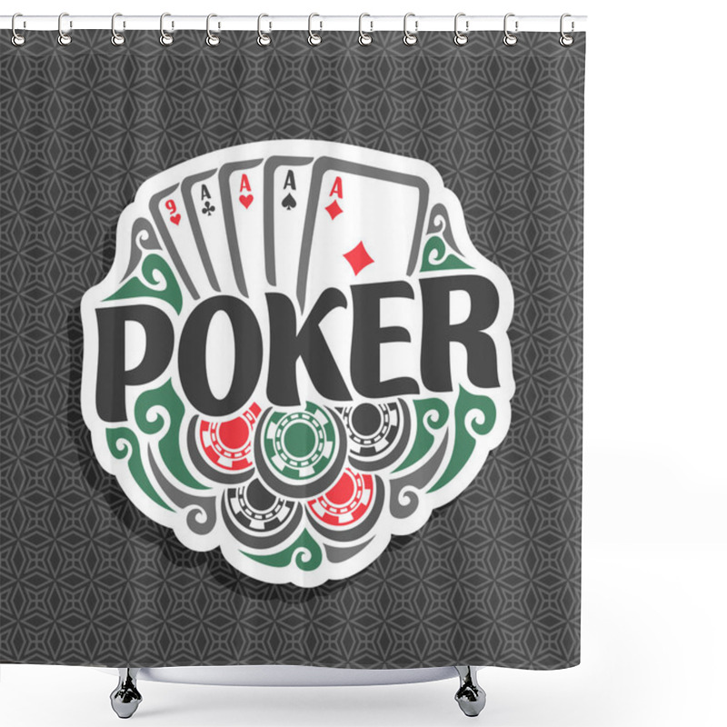 Personality  Vector Logo Poker Shower Curtains