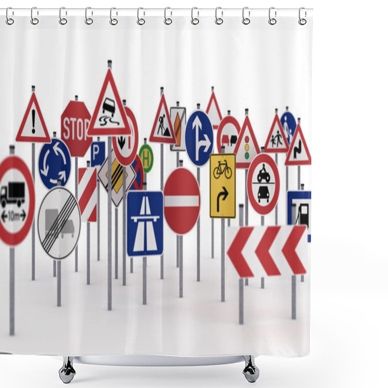 Personality  Traffic Signs Shower Curtains