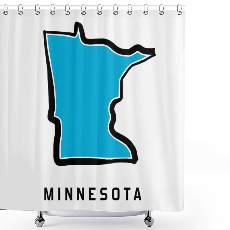 Personality  Minnesota Map Outline Shower Curtains