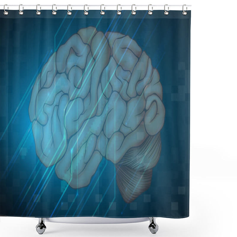 Personality  Human Brain Shower Curtains