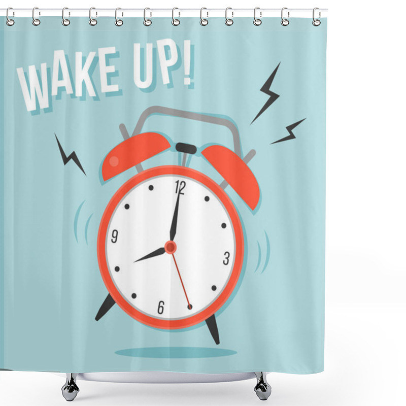 Personality  Alarm Clock Vector Shower Curtains