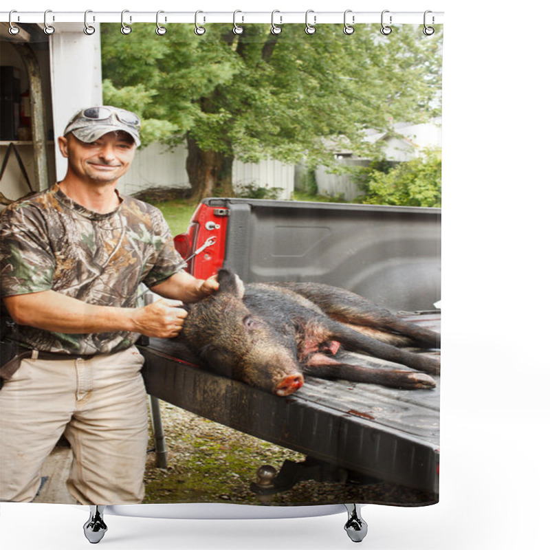 Personality  Boar Man Proud Shower Curtains