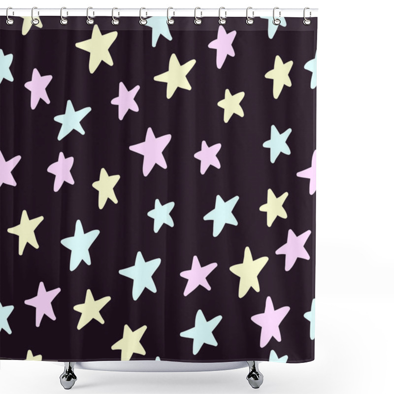 Personality  Doodle Stars Seamless Pattern Background.  Shower Curtains