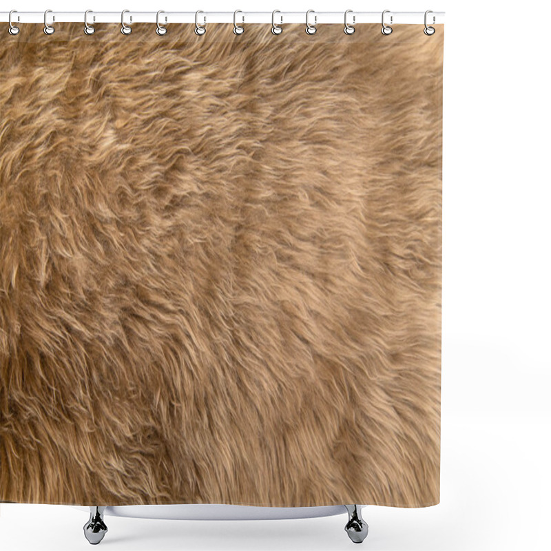 Personality  Textured Faux Beige Fur Background Shower Curtains