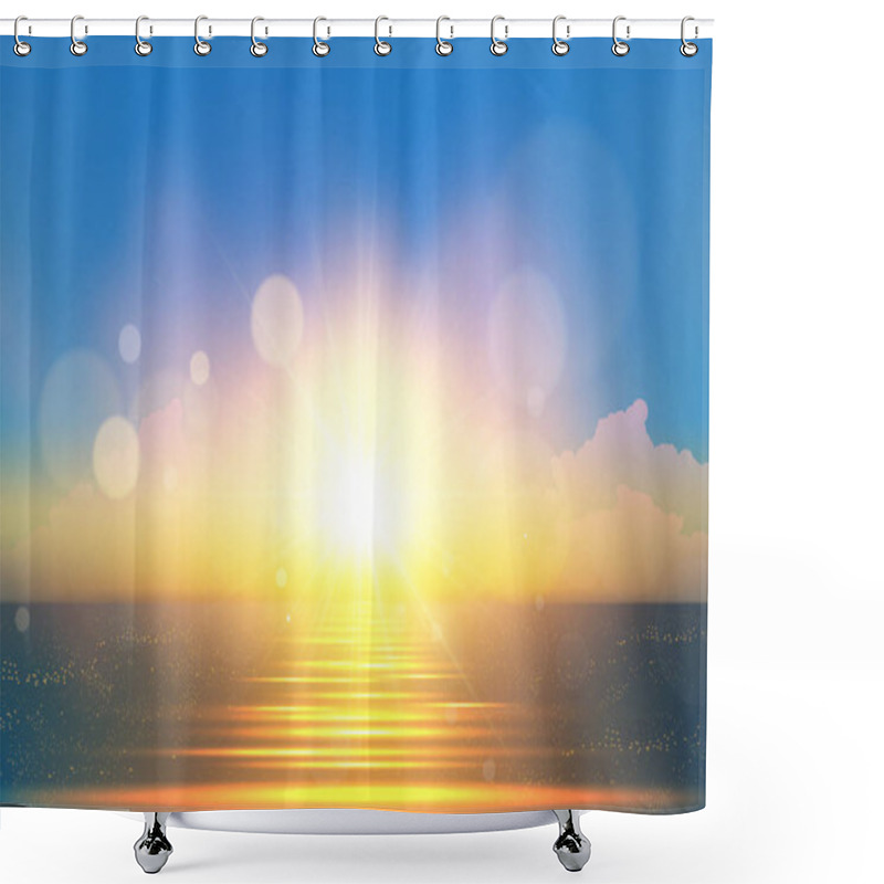 Personality  Soft Light Summer Background Shower Curtains