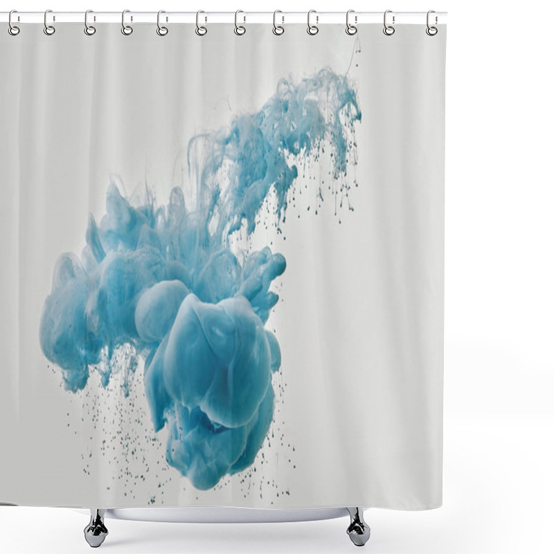 Personality  Abstract Backdrop With Blue Paint Splash Shower Curtains