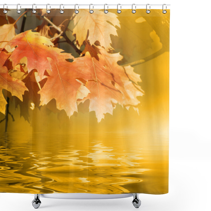 Personality  Golden Autumn Weather Shower Curtains