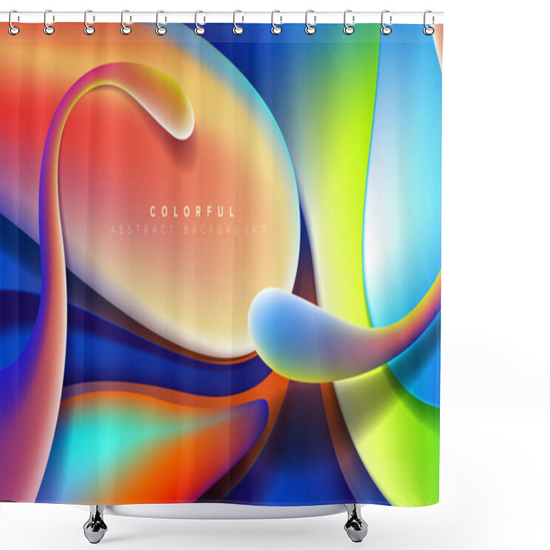 Personality  Abstract Distorted Shape Background Shower Curtains