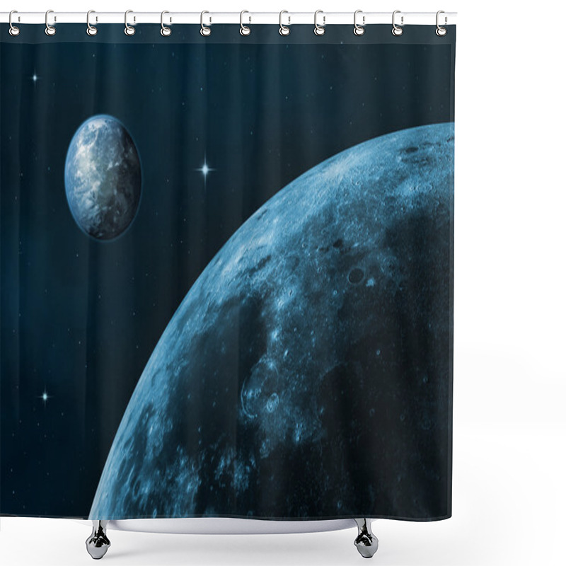 Personality  Moon And Earth  Shower Curtains