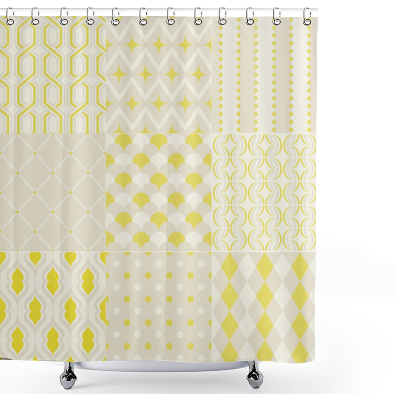 Personality  Retro Geometric Patterns Shower Curtains