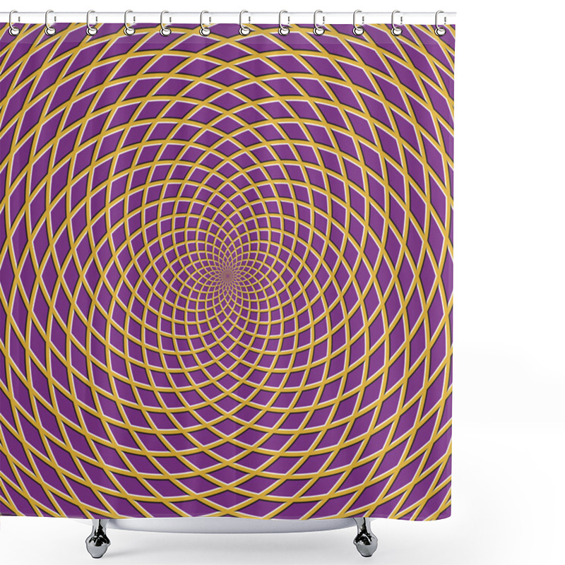 Personality  Concentric Optical Illusion Background Shower Curtains