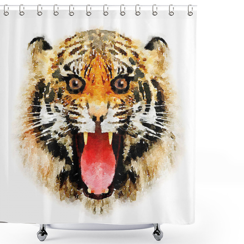 Personality  Wild Tiger Print Shower Curtains