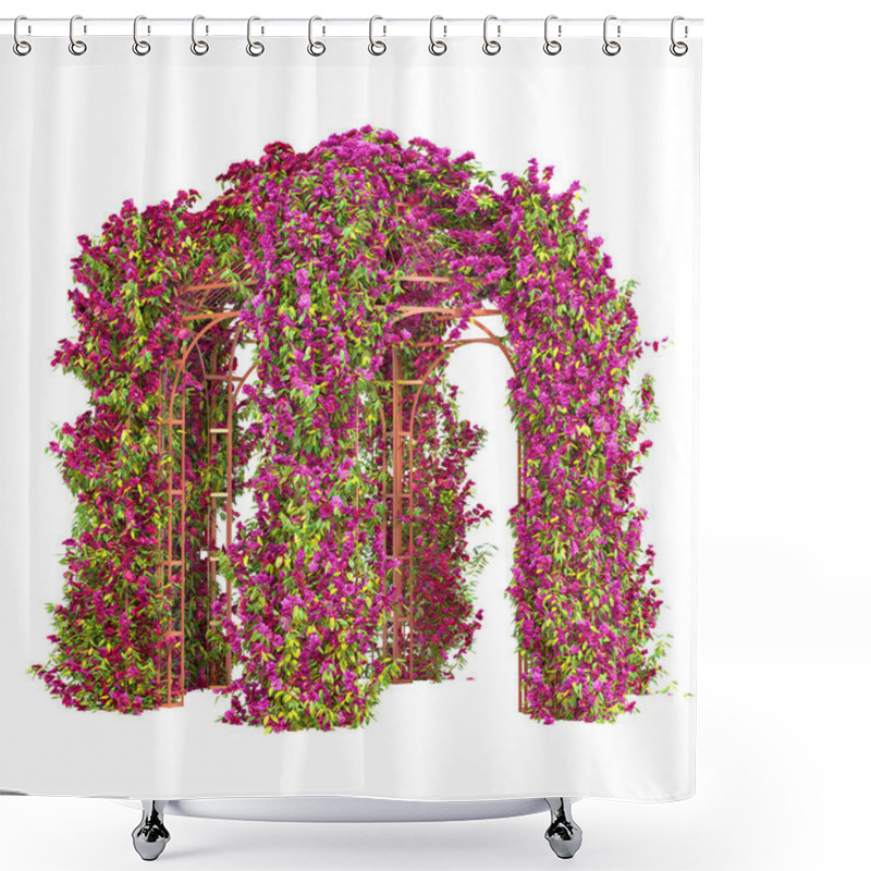 Personality  Flowers In The Curly Gazebo Pergola Shower Curtains