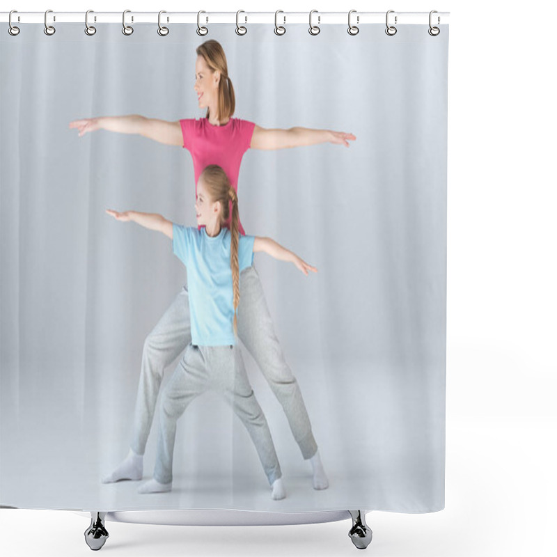 Personality  Sporty Mother And Daughter Shower Curtains