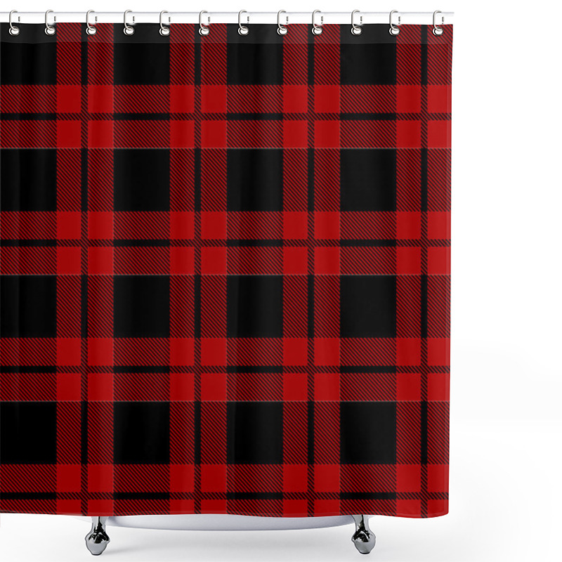 Personality  Lumberjack Plaid Pattern Vector  Shower Curtains