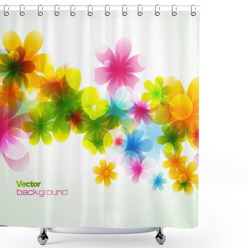 Personality  Vector Flower Shower Curtains