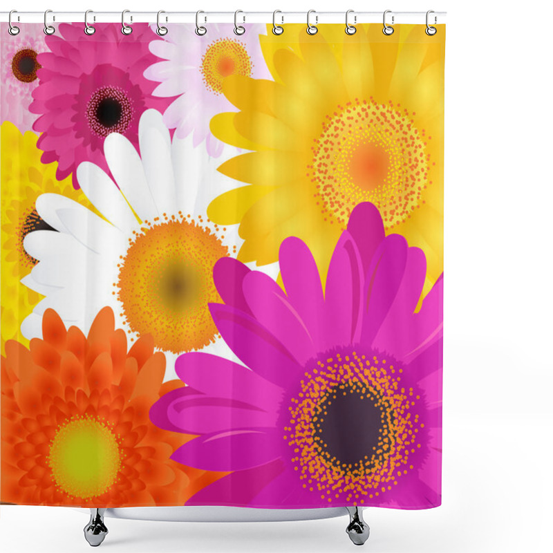 Personality  Bright Flowers Shower Curtains